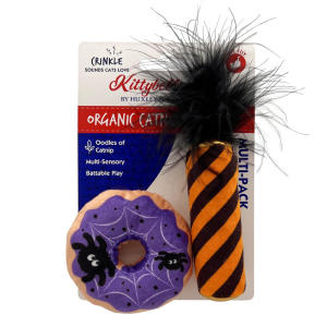 Kittybelles Spider Web Donut & Black Flame Candle 2pk Cat Toy - Mutts & Co.