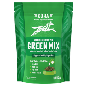 Koha Green Mix Dehydrated Mix for Wet & Raw Dog Food 2 lbs