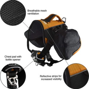 Kurgo Baxter Backpack Black & Orange - Mutts & Co.