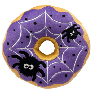 LuluBelle's Power Plush Spiderweb Donut Dog Toy