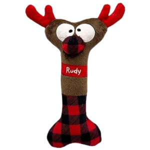 Lulubelles Power Plush Reindeer Bone Dog Toy