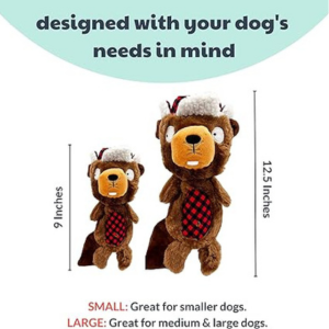 Lulubelles Power Plush Slappies Ralphie Beaver Dog Toy - Mutts & Co.