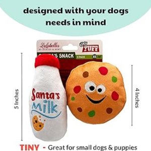 Lulubelles Tiny Tuff Santa's Snack Dog Toy