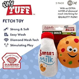 Lulubelles Tiny Tuff Santa's Snack Dog Toy - Mutts & Co.