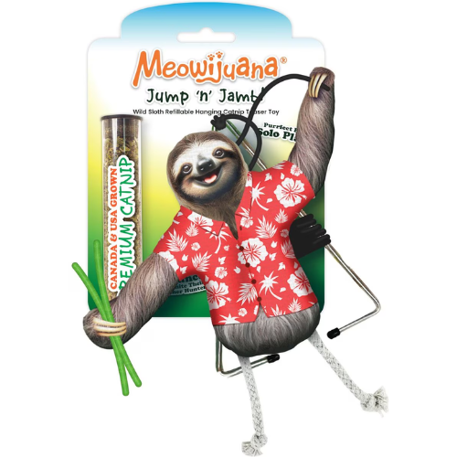 Meowijuana Door Jump 'n' Jamb Get Wild Sloth Toy