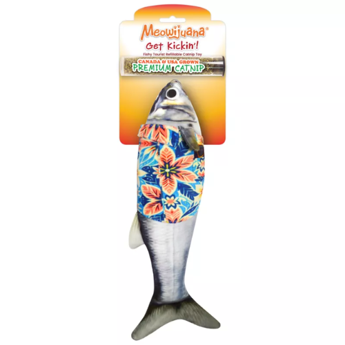 Meowijuana Get Kickin' Big Fish Refillable Catnip Kicker Toy