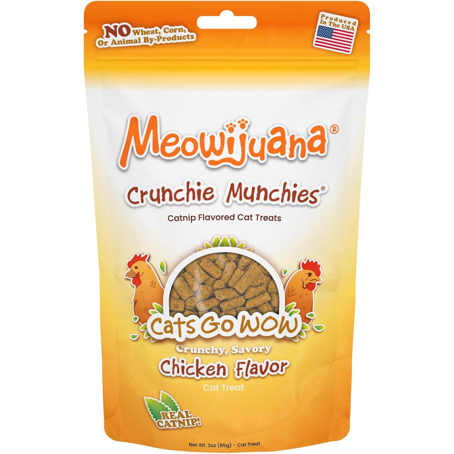 Meowijuana Crunchie Munchie Chicken Cat Treats 3oz