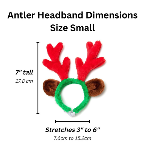Midlee Designs Christmas Reindeer Antlers with Ears Headwear for Dogs