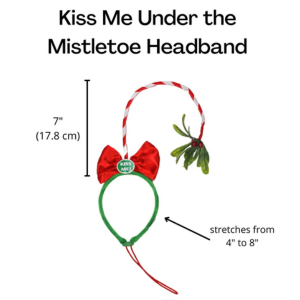 Midlee Designs Kiss Me Under The Mistletoe Headband Dog Costume - Mutts & Co.