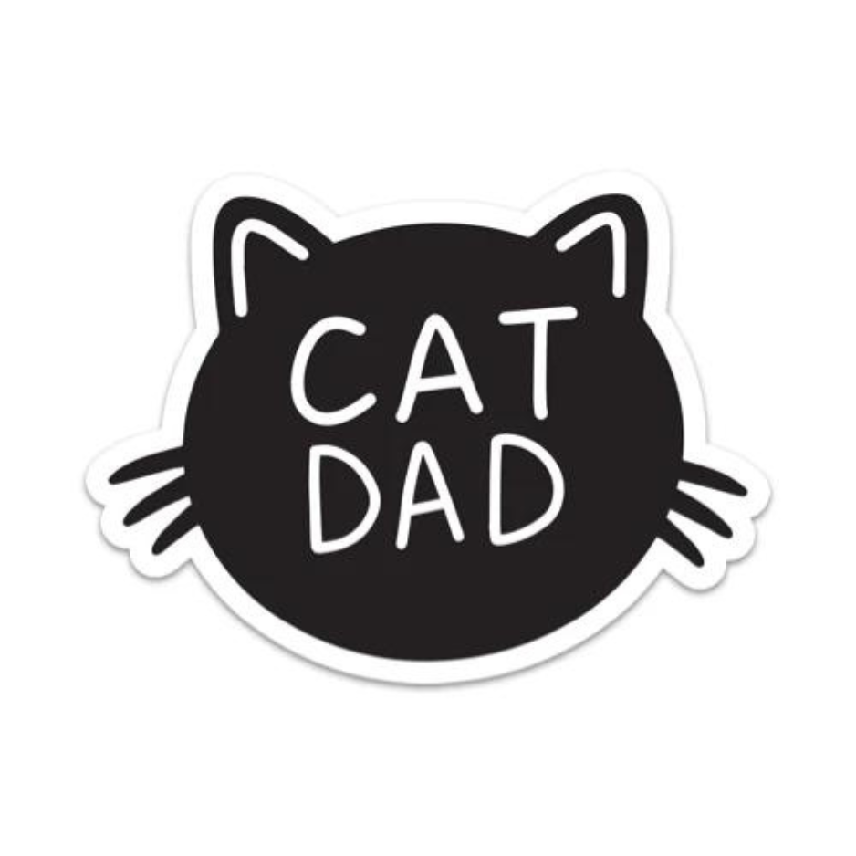 Mouthy Broad Cat Dad Vinyl Sticker