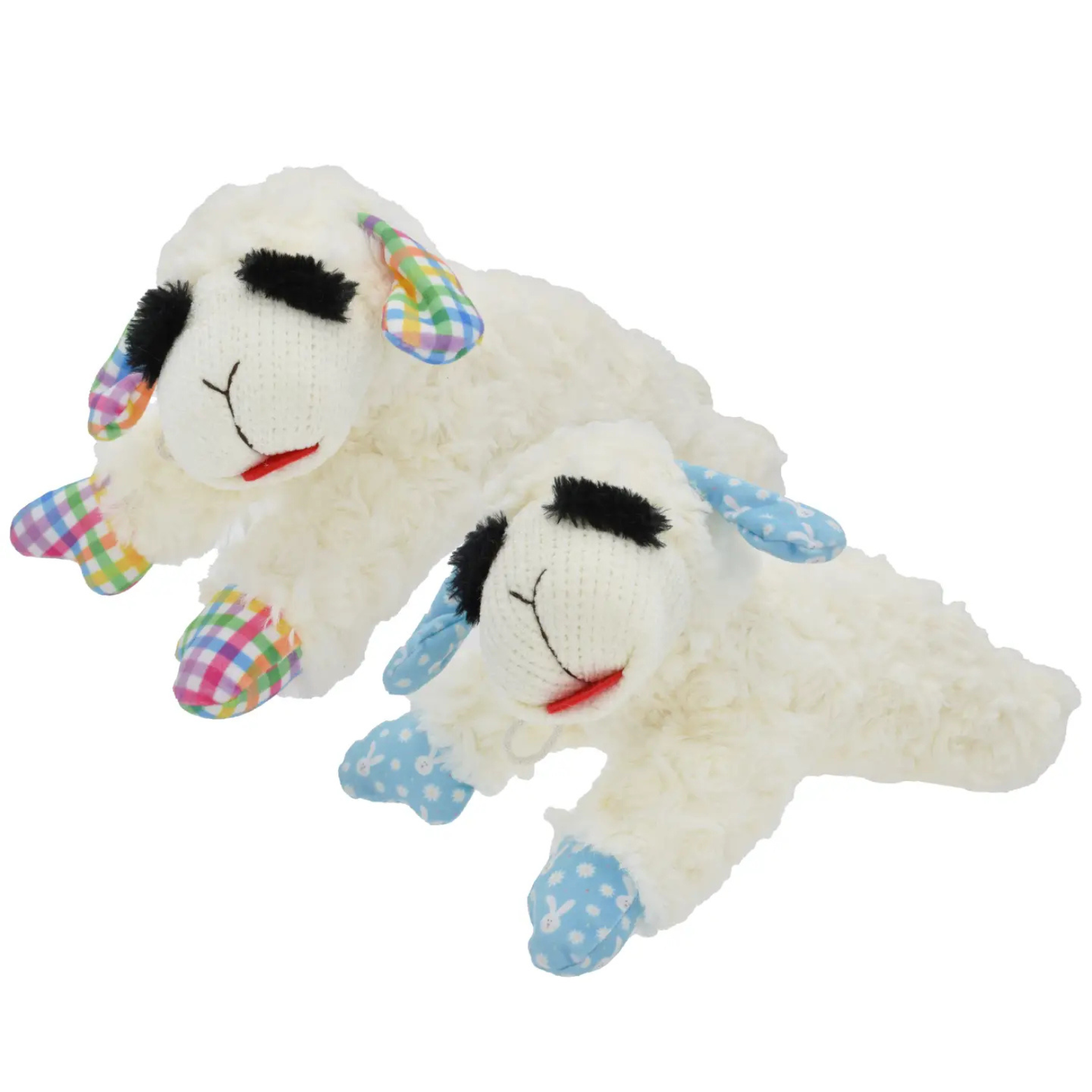 Two plush sheep toys with colorful accents on a white background
Keywords: Easter, Easter Best, Happy East-purr!, All My Peeps, Sunday Brunch, Basket Stuffers, Basket Snackies