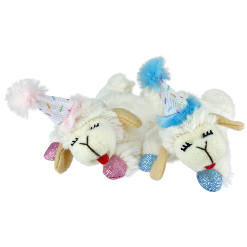 Multipet Cat Lamb Chop Birthday Catnip Toy, Assorted