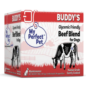 My Perfect Pet Buddy's Low Glycemic Beef Grain Free Blend Gently Cooked Dog Food 3.5 lbs - Mutts & Co.