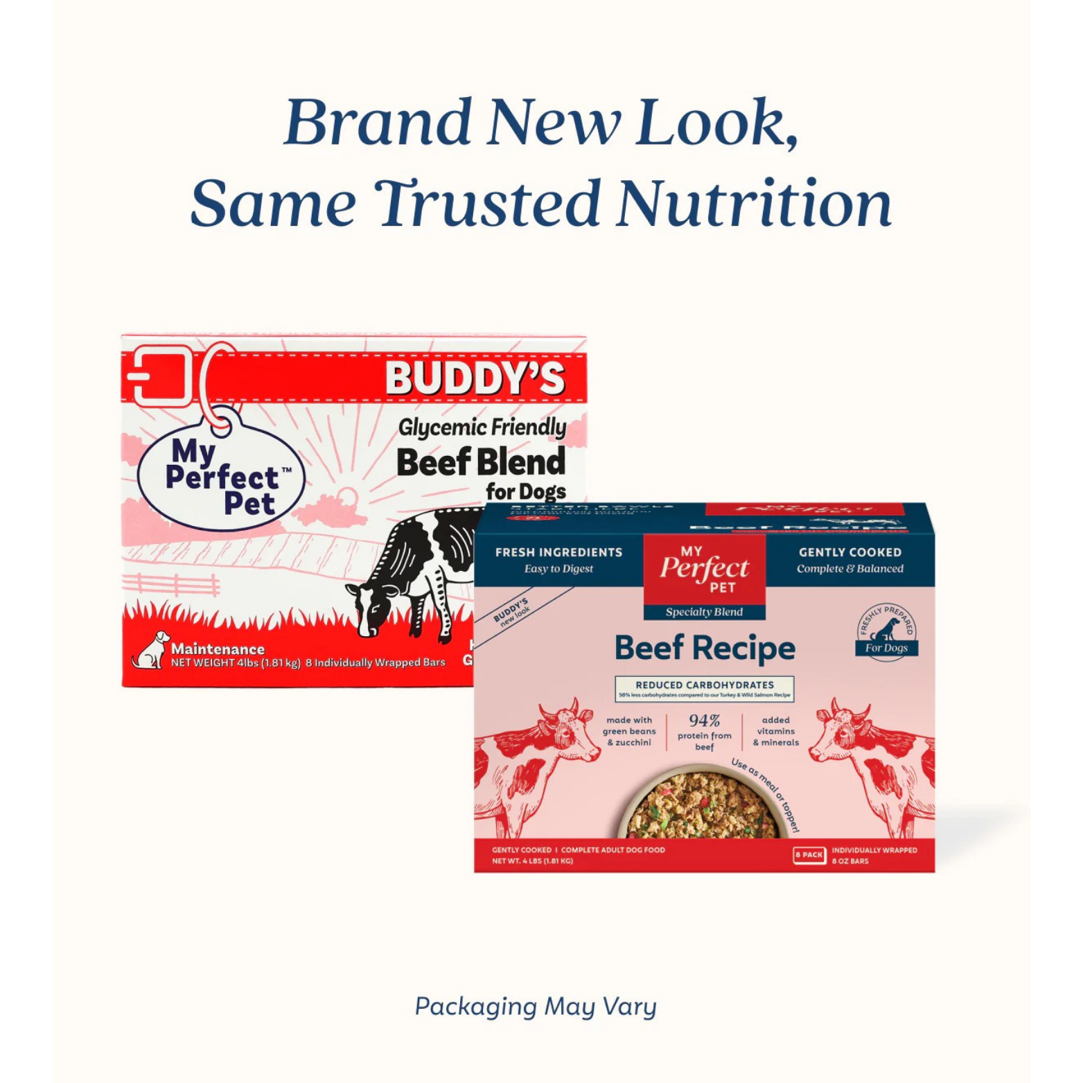 My Perfect Pet Buddy's Low Glycemic Beef Grain Free Blend Gently Cooked Dog Food