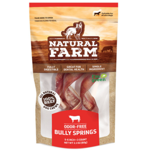 Natural Farm Bully Spring 3 pk, 5"-6" - Mutts & Co.