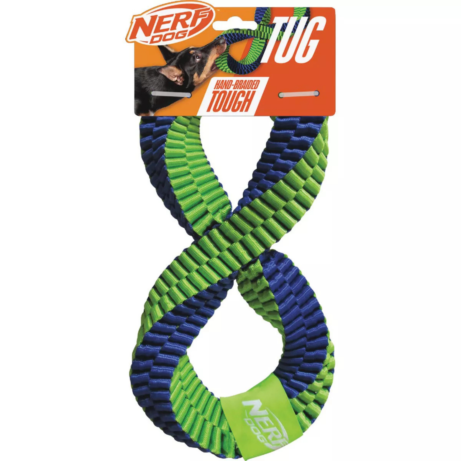 Nerf Dog Infinity Tuff Tug Dog Toy with Durable Braided Nylon, 12 inch