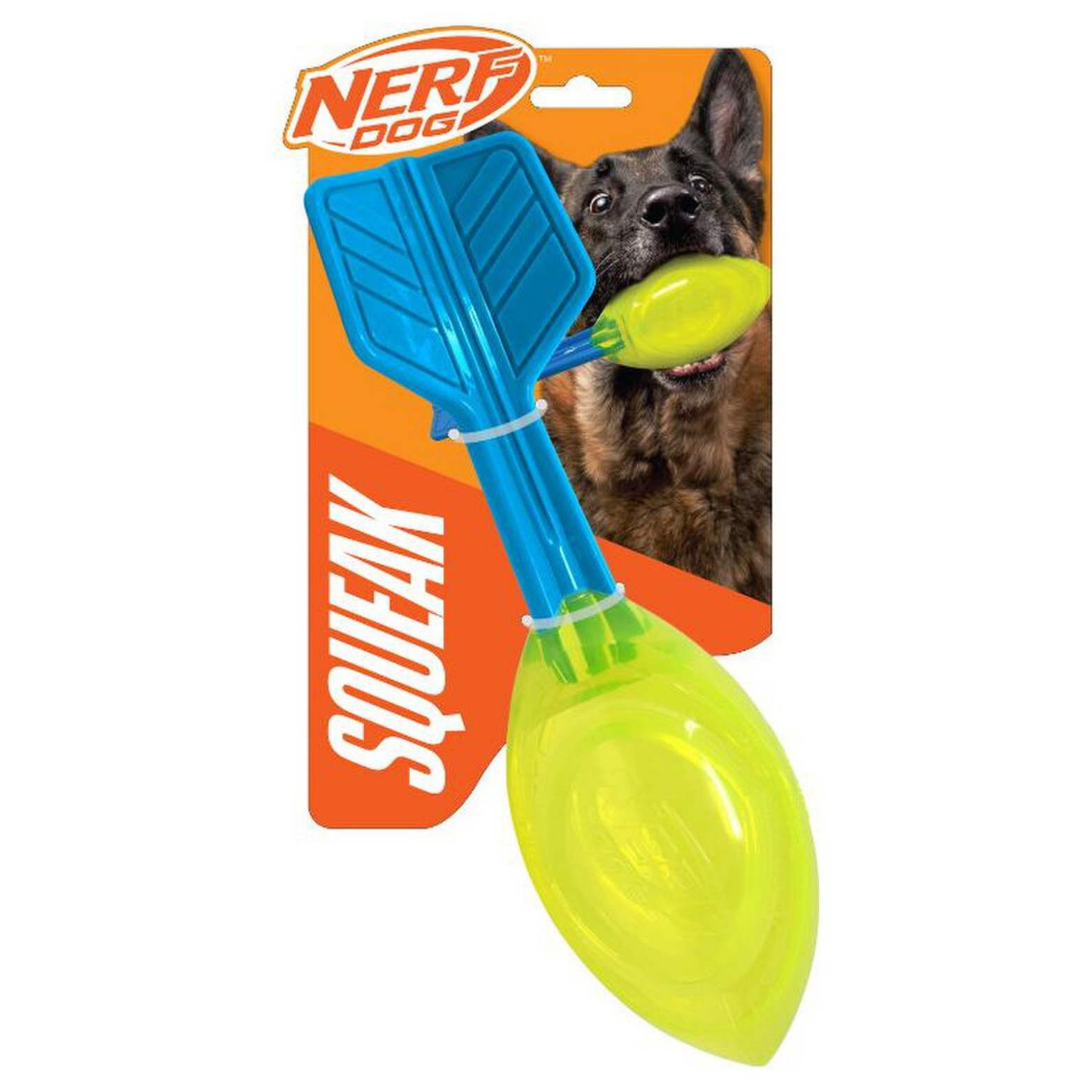 Nerf Dog TPR Squeak Vortex Dog Toy, Blue/Green, 12"
