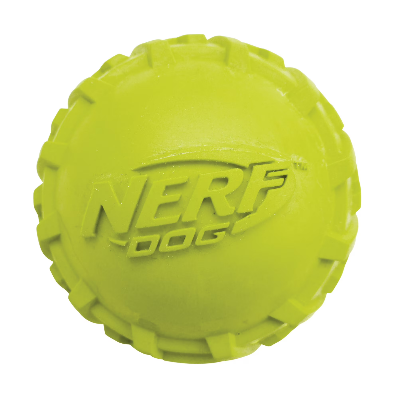 Nerf Dog Tire Squeak Ball Fetch Toy, Green, 3"