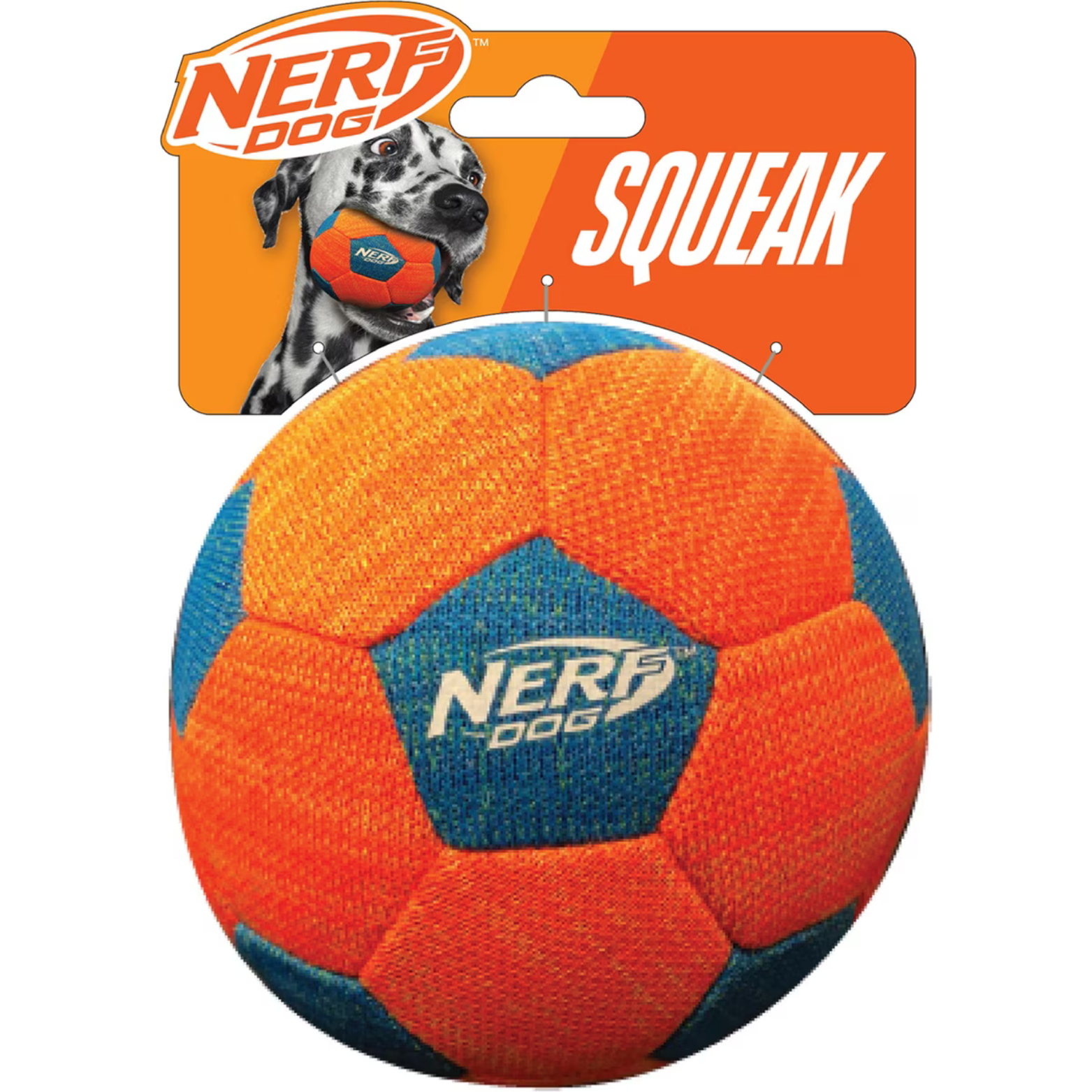 Nerf Dog X-Weave Soccer Squeak Ball Dog Toy, 5"