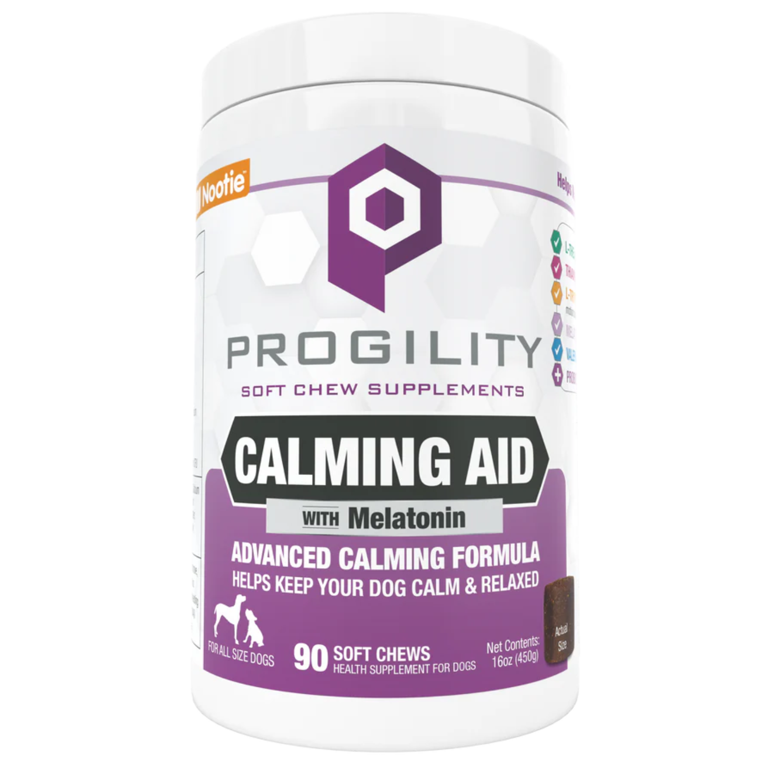 Nootie Progility Calming Aid Soft Chew Supplement for Dogs 90 ct