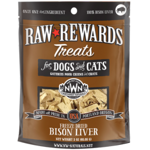 Northwest Naturals Freeze-Dried Bison Liver Dog and Cat Treats 3 oz