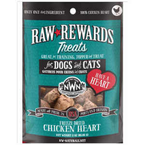 Northwest Naturals Freeze-Dried Chicken Heart Dog and Cat Treats 3 oz - Mutts & Co.
