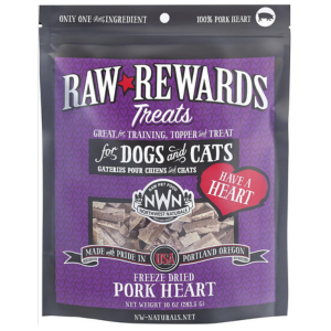 Northwest Naturals Freeze-Dried Pork Heart Dog and Cat Treats 3 oz - Mutts & Co.