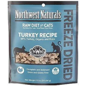 Northwest Naturals Freeze-Dried Turkey Nibbles Cat Food 11 oz - Mutts & Co.