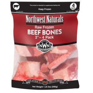 Northwest Naturals Raw Frozen Beef Bone 3-5", 4pk
