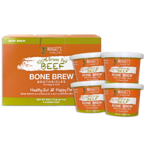 Nugget's Healthy Eats Frozen Bone Broth Brew Beef Dogs & Cats 4 oz, 4 pk