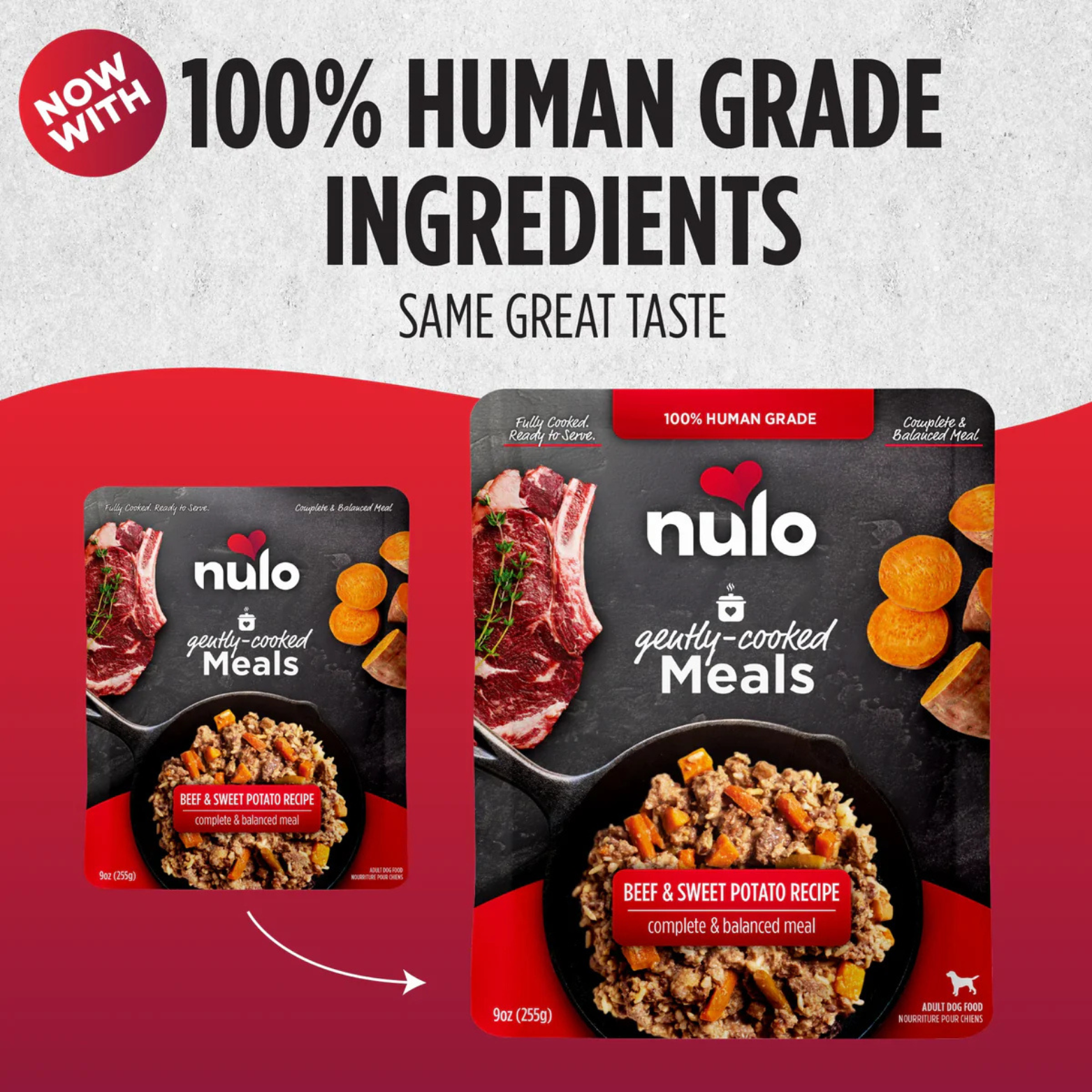 Nulo Freestyle Gently Cooked Meals Beef & Sweet Potato Recipe 9 oz