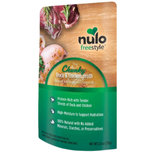 Nulo Freestyle Grain-Free Chunky Duck & Chicken Broth Recipe Cat Food Topper, 2.8oz - Mutts & Co.