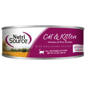 Nutrisource Chicken & Rice Cat and Kitten Canned Cat Food 5.5 oz - Mutts & Co.
