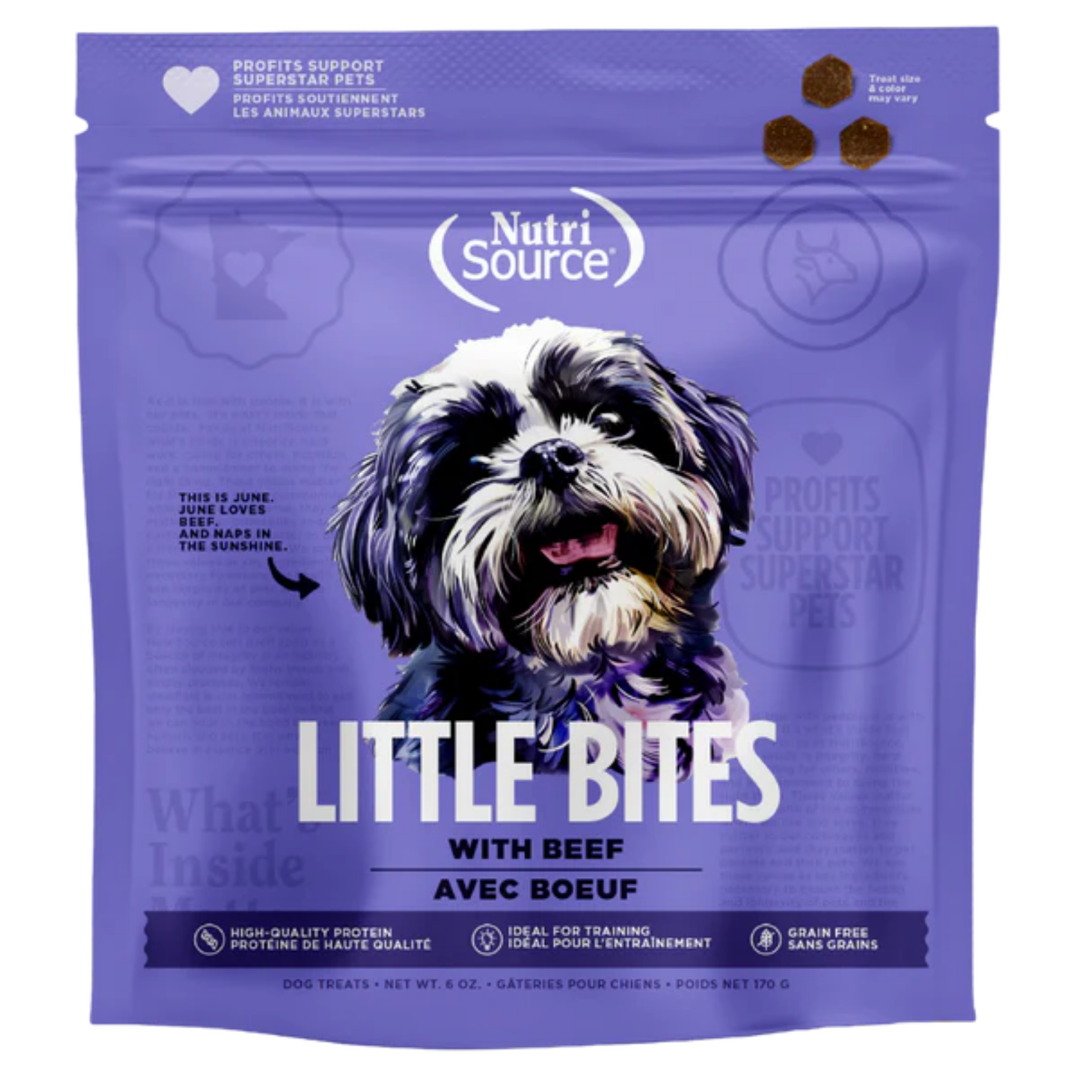 Nutrisource Grain Free Little Bites Beef Dog Treats 6oz