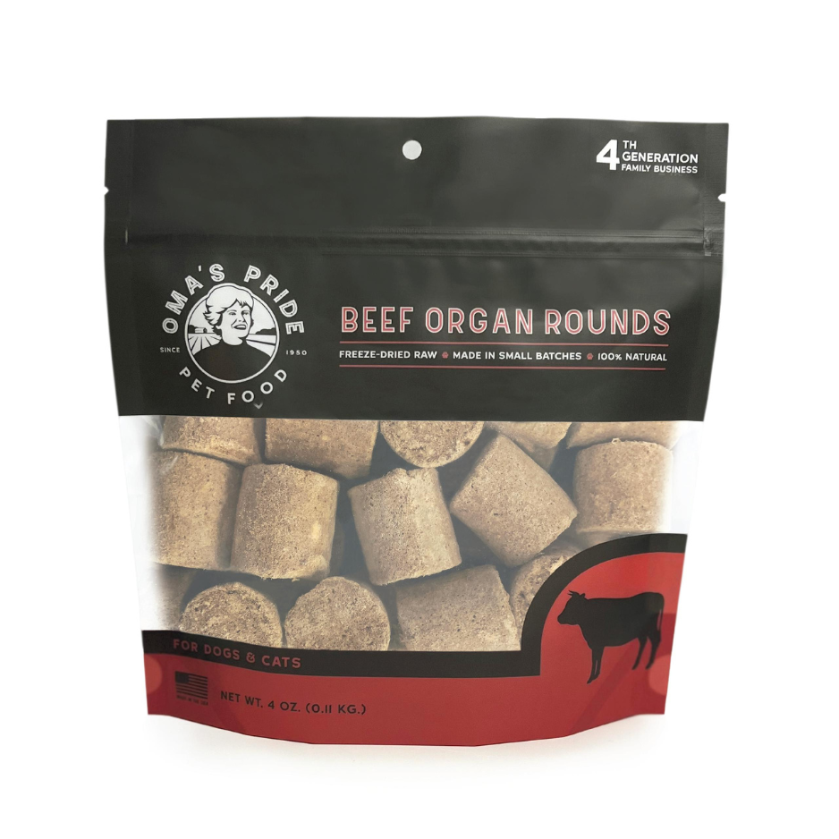 Oma's Pride Beef Organ Rounds Freeze-Dried Dog & Cat Food
