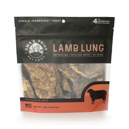 Oma's Pride Dehydrated Lamb Lung Dog & Cat Treats