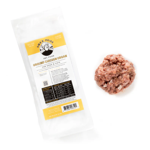 Oma's Pride Ground Chicken Organ Raw Frozen Dog and Cat Food