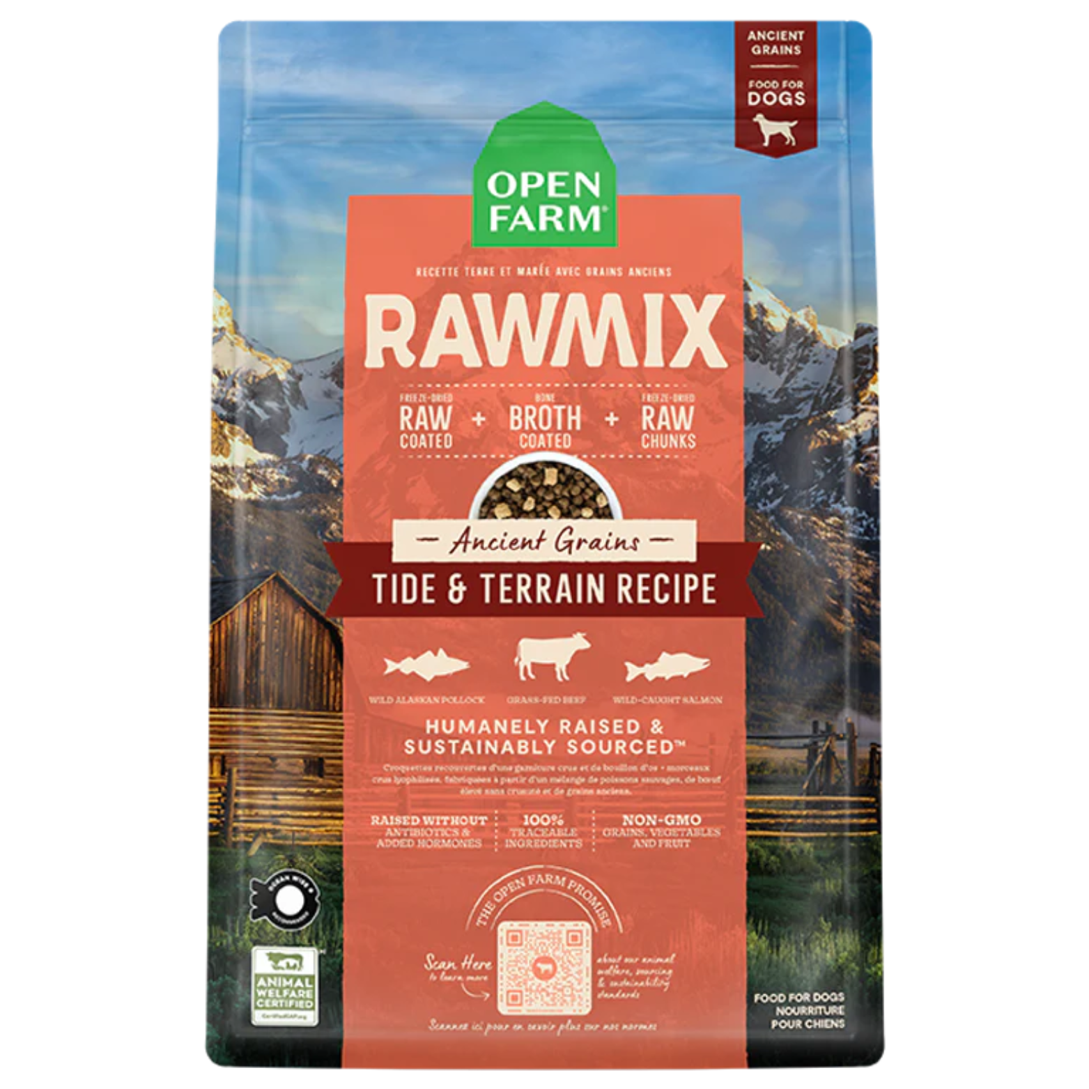 Open Farm Rawmix Ancient Grains Tide & Terrain Recipe Dry Dog Food