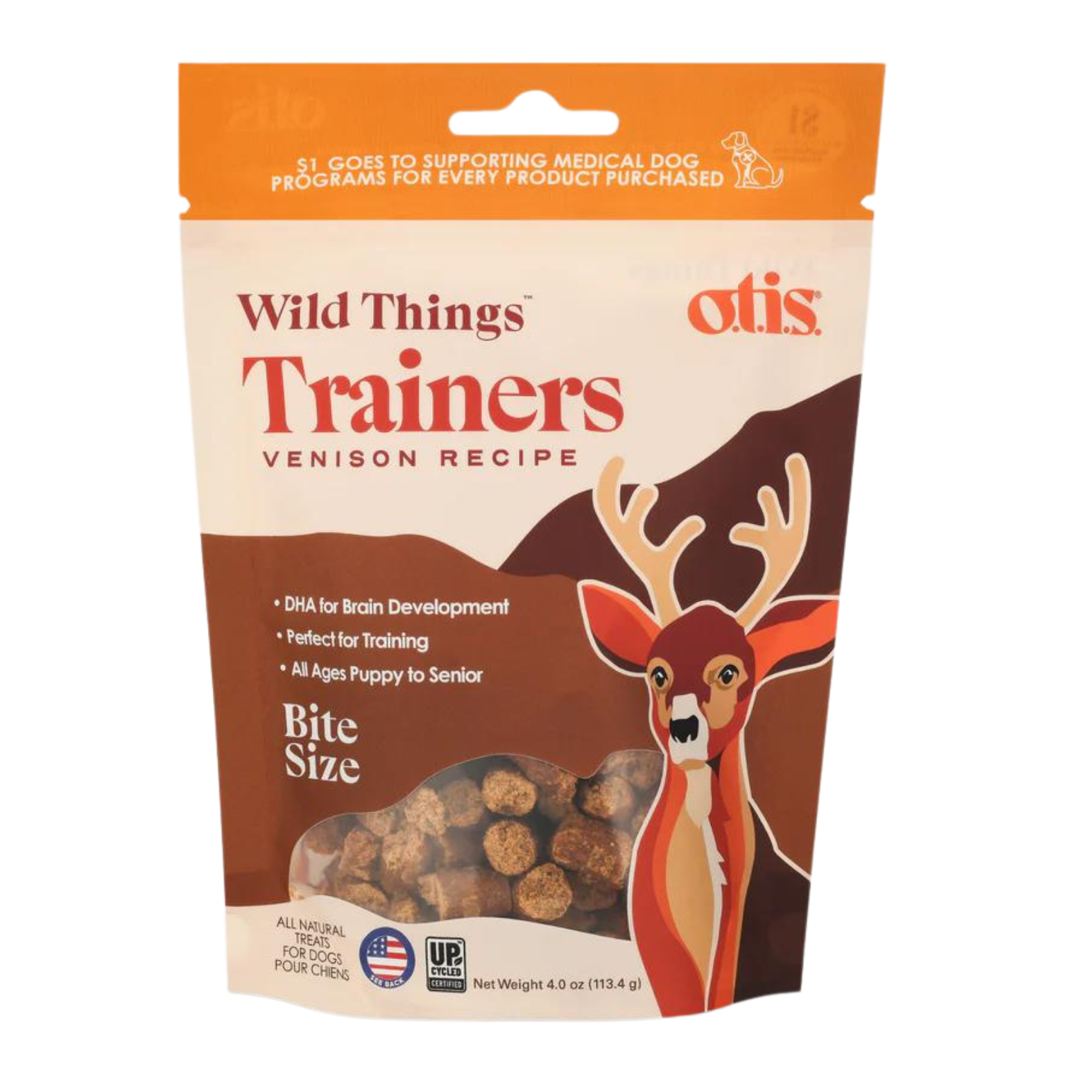 Otis Wild Things Venison Recipe Trainers Dog Treats 4 oz