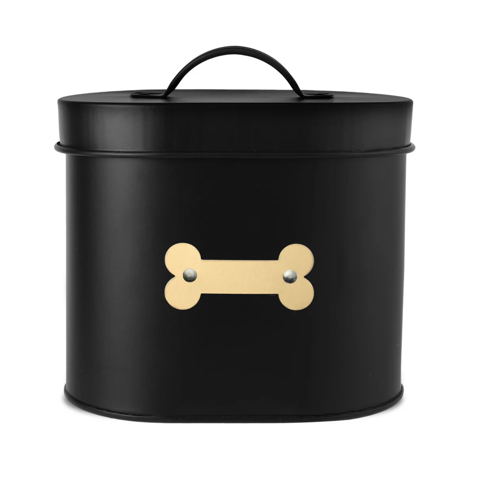 Park Life Designs Cheshire Oval Pet Treat Canister Black