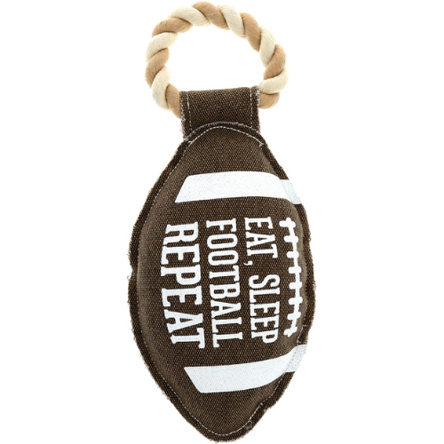 Pavilion Canvas Football Rope Tug Dog Toy, 12"