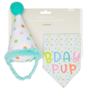 Pearhead Birthday Pup Small / Medium Bandana & Hat Set