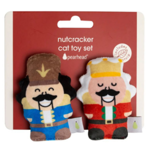 Pearhead Holiday Nutcracker Cat Toy Set
