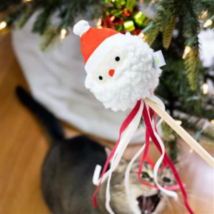 Pearhead Holiday Santa Cat Teaser - Mutts & Co.