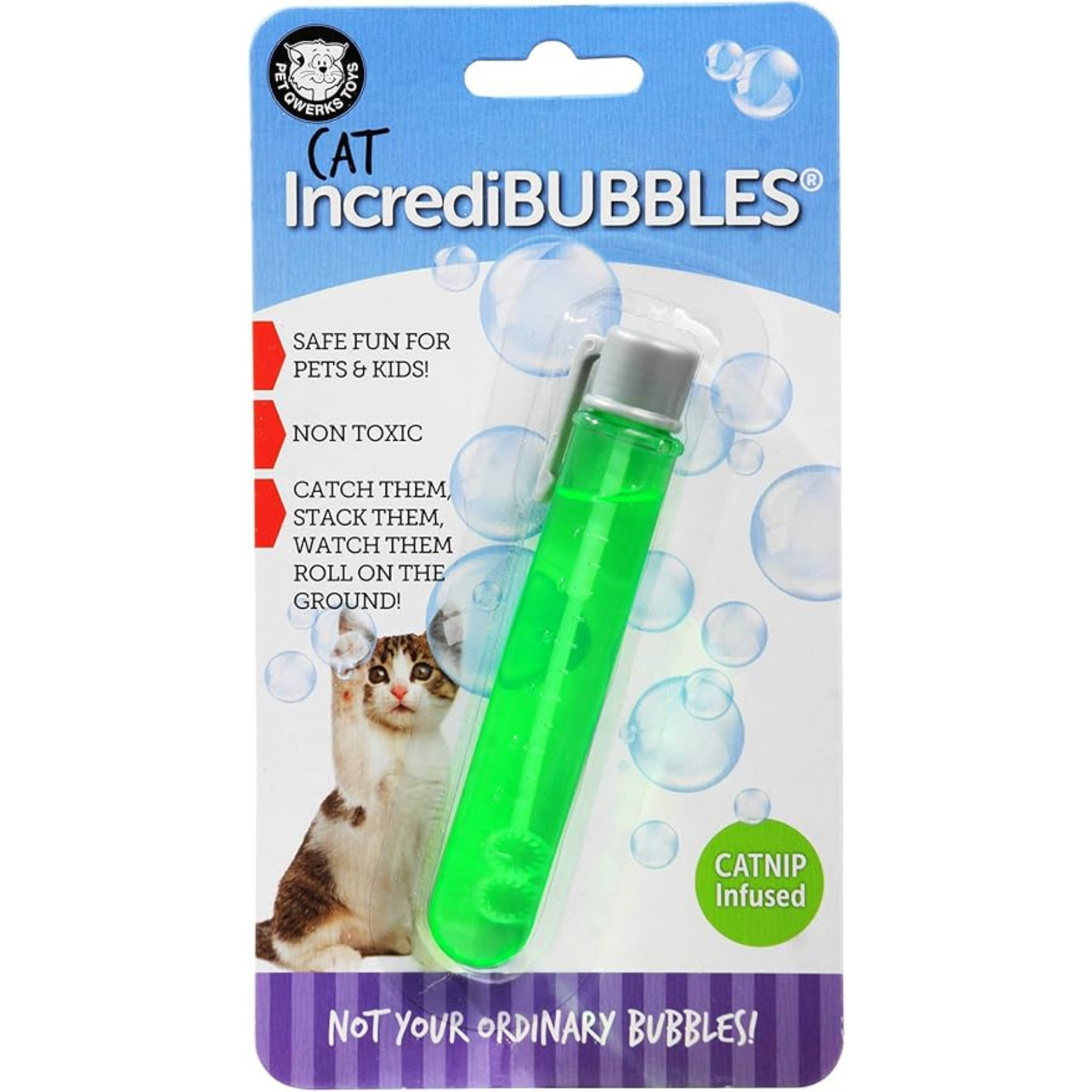 Pet Qwerks Kitty Incredibubbles Catnip Flavored