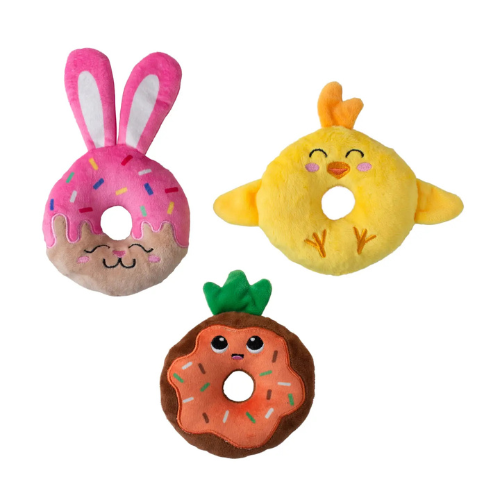 Pet Shop by Fringe Studio Holey Donuts Mini 3 Piece Set Dog Toy