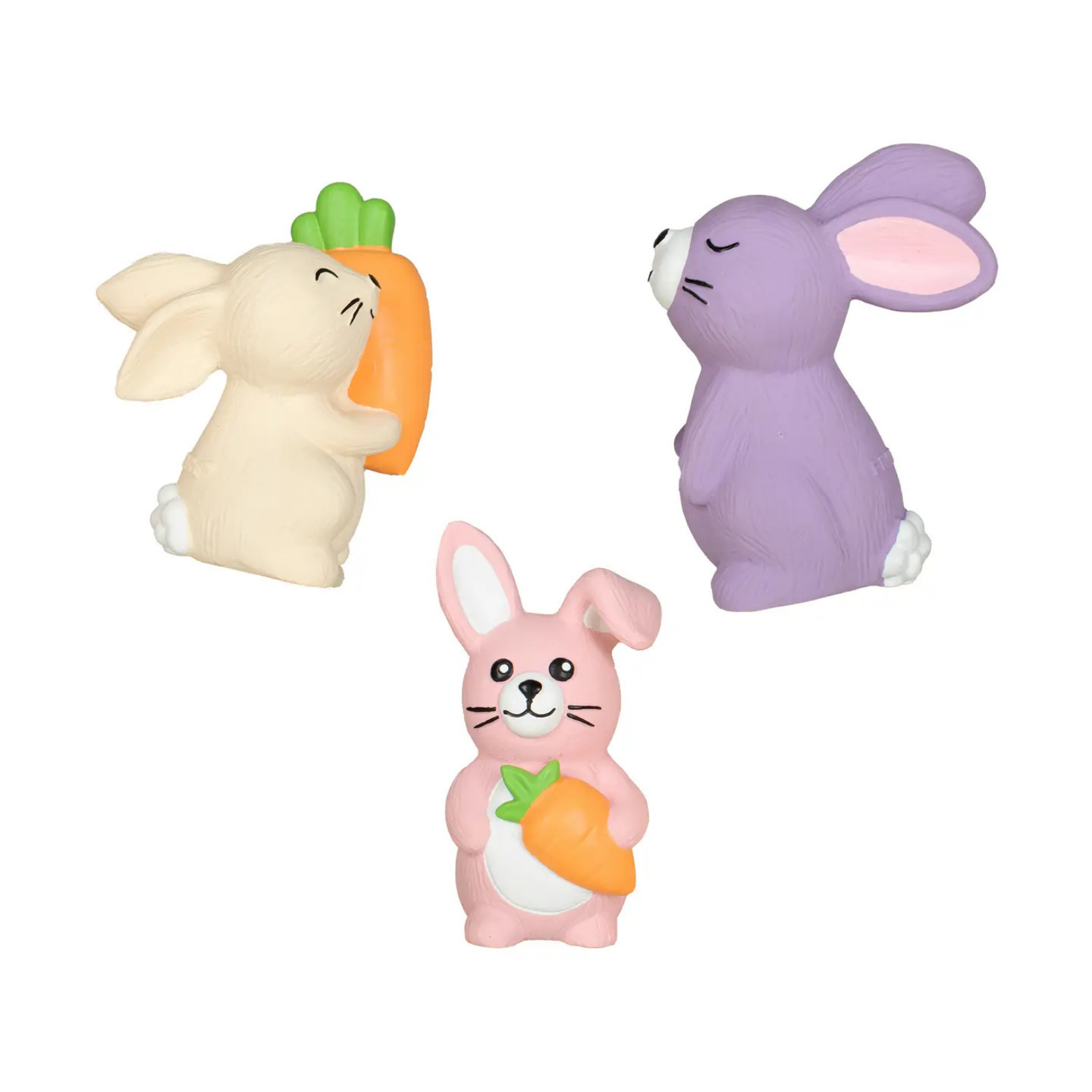 Pet Shop by Fringe Studio Hopping Love Carrots 3PC Latex Dog Toy