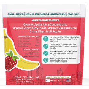 Petipet Bananas + Strawberries Soft & Chewy Dog Treats 5 oz - Mutts & Co.
