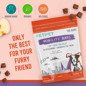 Petipet Mobility Bars Hip & Joint Pain Relief Dog Supplement Treat - Mutts & Co.