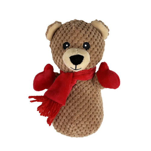 Petlou Christmas Bear Dog Toy, 8"